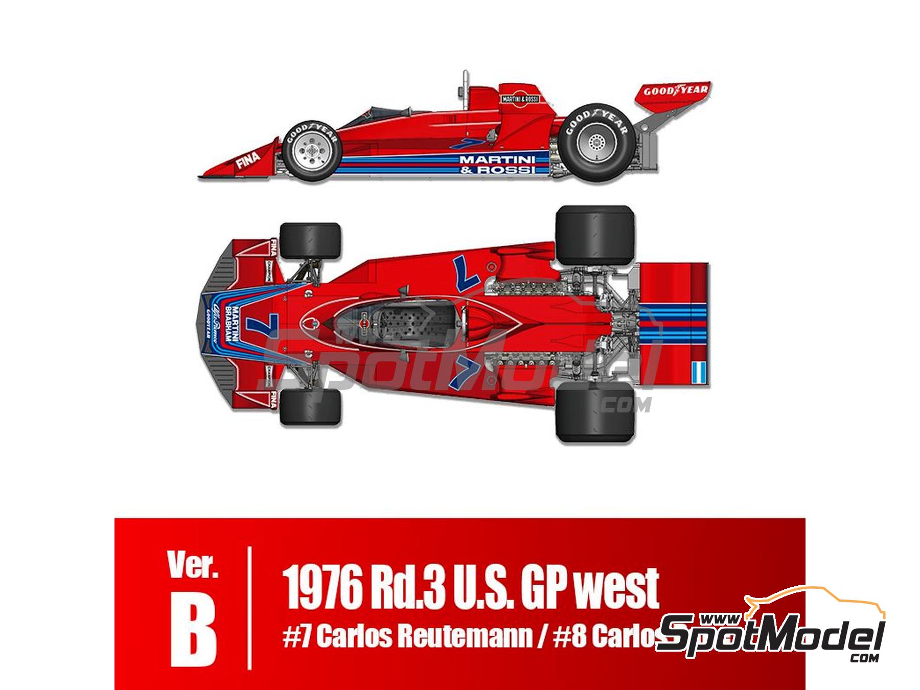 Brabham Alfa Romeo BT45 Brabham Racing Organisation Team sponsored by  Martini & Rossi - USA West Long Beach Formula 1 Grand Prix 1976. Car scale  model